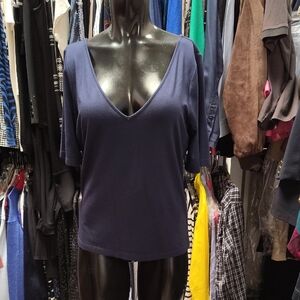 Ralph Lauren Deep Blue V-Neck Blouse
